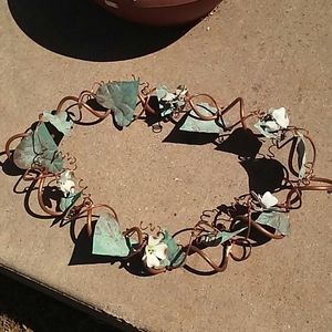 Home Decor Copper & Metal Floral Decoration